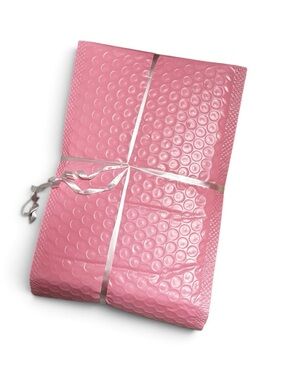 10Pink Bubble Padded Mailers&10Thank You Stickers- Protective Shipping Envelope